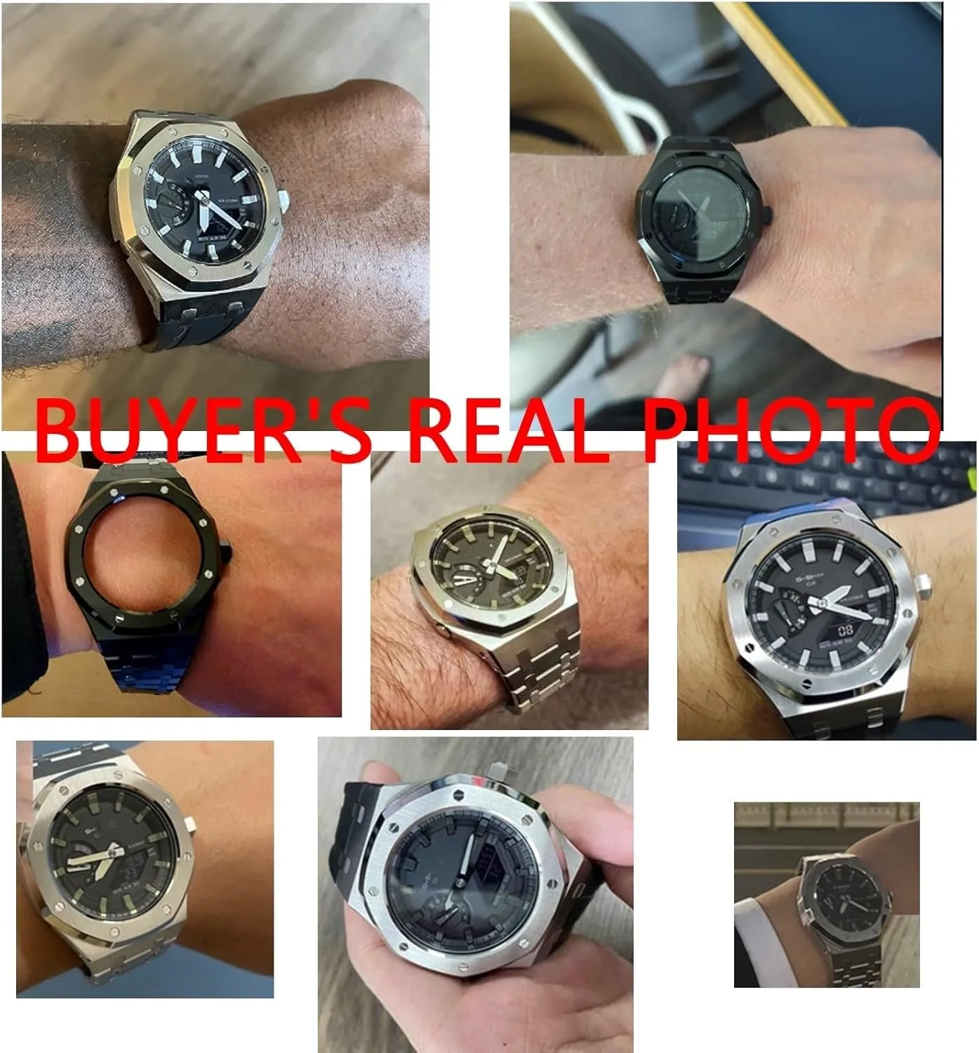 stratify skeletal series choreograph Strap 316 Stainless Steel Modified Accessories Bracelet Bezel bands GA2100 MOD Kit For GA2100HC-4A Metal Watch Case Silicone 