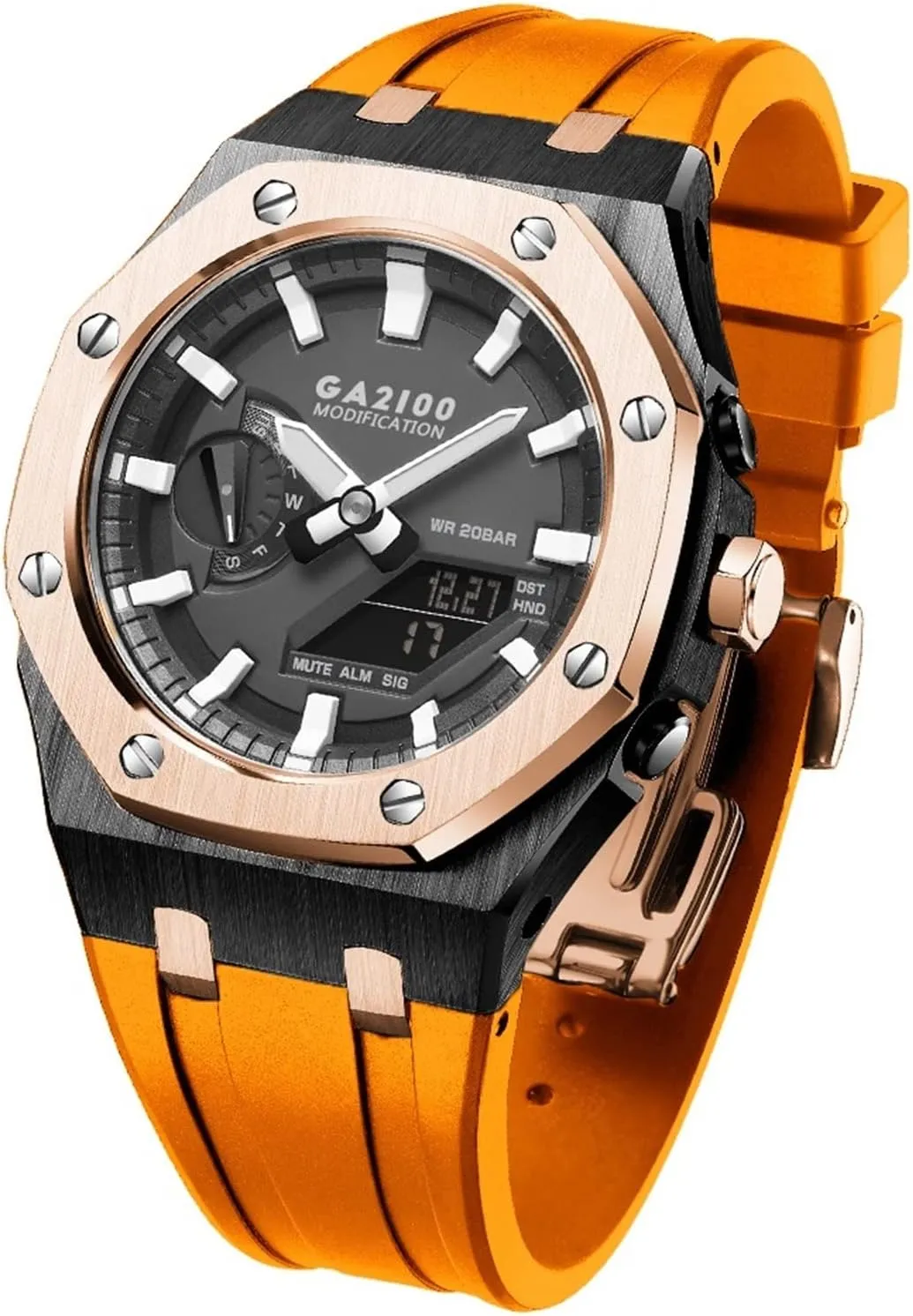 stratify skeletal series choreograph Strap 316 Stainless Steel Modified Accessories Bracelet Bezel bands GA2100 MOD Kit For GA2100HC-4A Metal Watch Case Silicone 