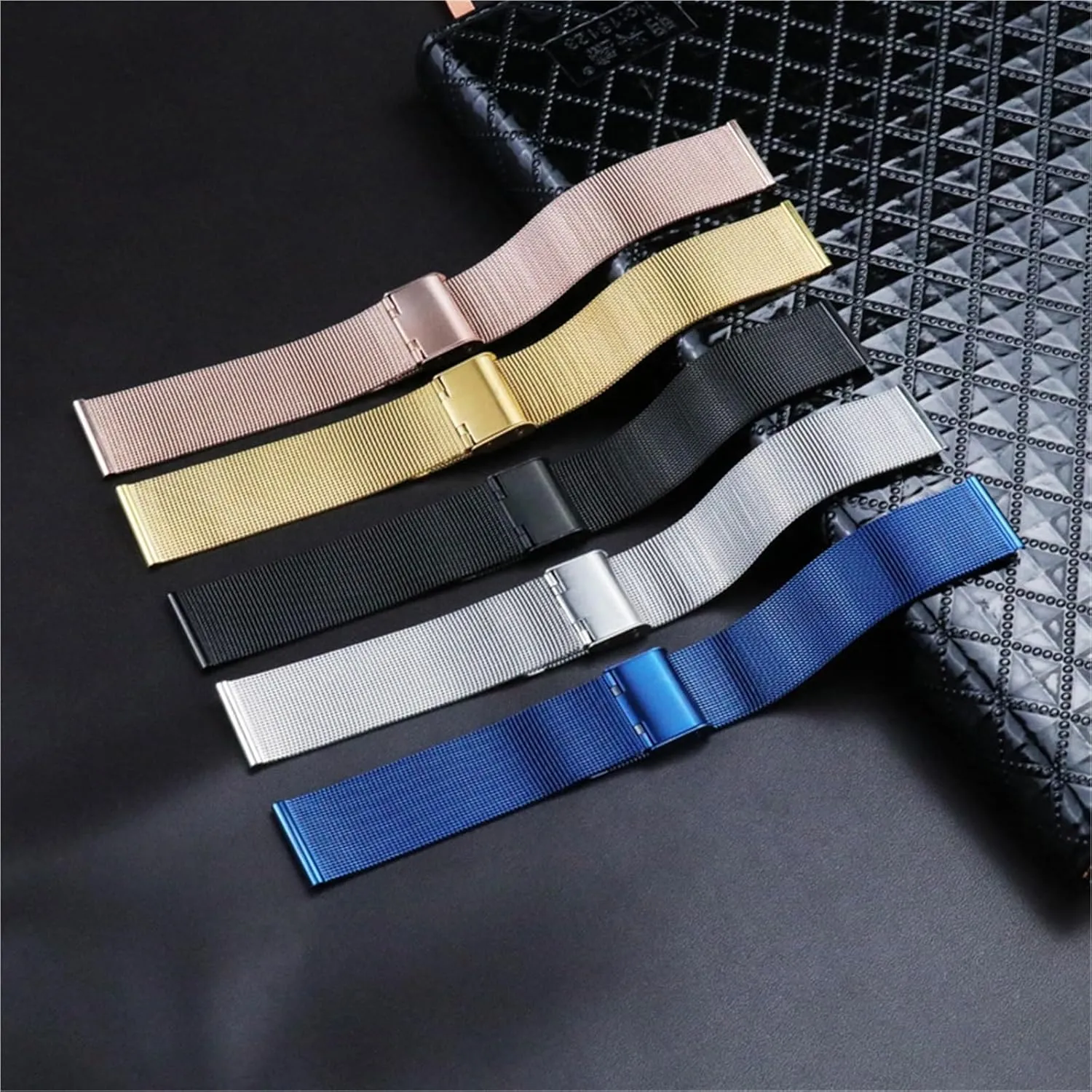 Suitable for marvelously disperse unpublished Traditional Watches Smart Watches Metal Woven Wristband Mesh Watch Band Men Women Universal Bracelet 18mm 20mm 