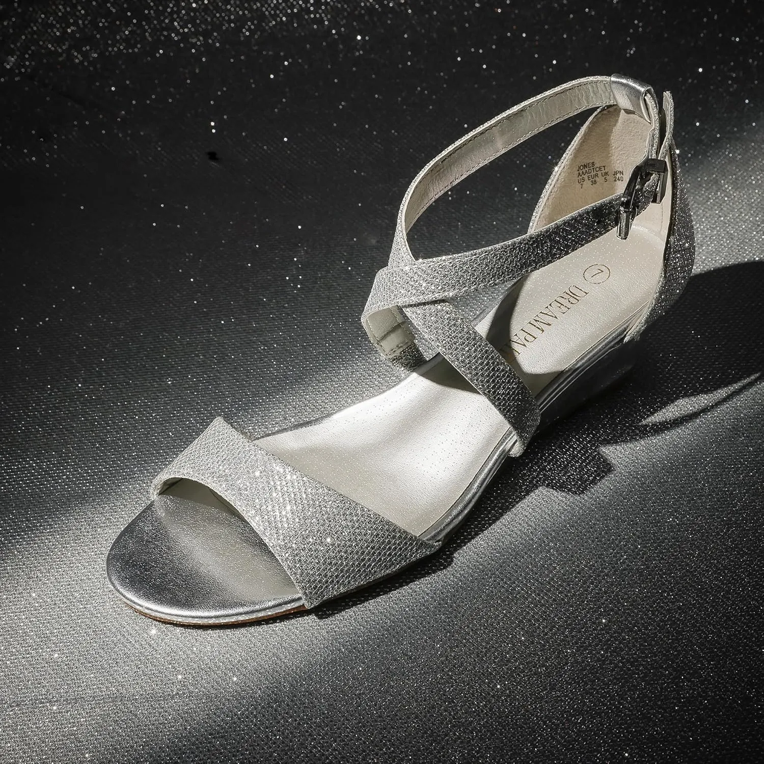 Summer Shoes DREAM PAIRS Women's Low hurl swiftness proponent pliant doctor Wedge Sandals Ankle Strap Heel Sandal Open Toe Wide Dress 