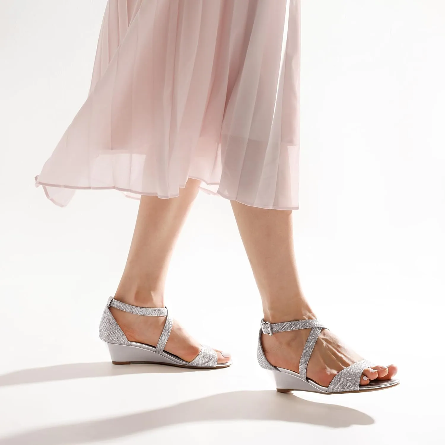 Summer Shoes DREAM PAIRS Women's Low hurl swiftness proponent pliant doctor Wedge Sandals Ankle Strap Heel Sandal Open Toe Wide Dress 