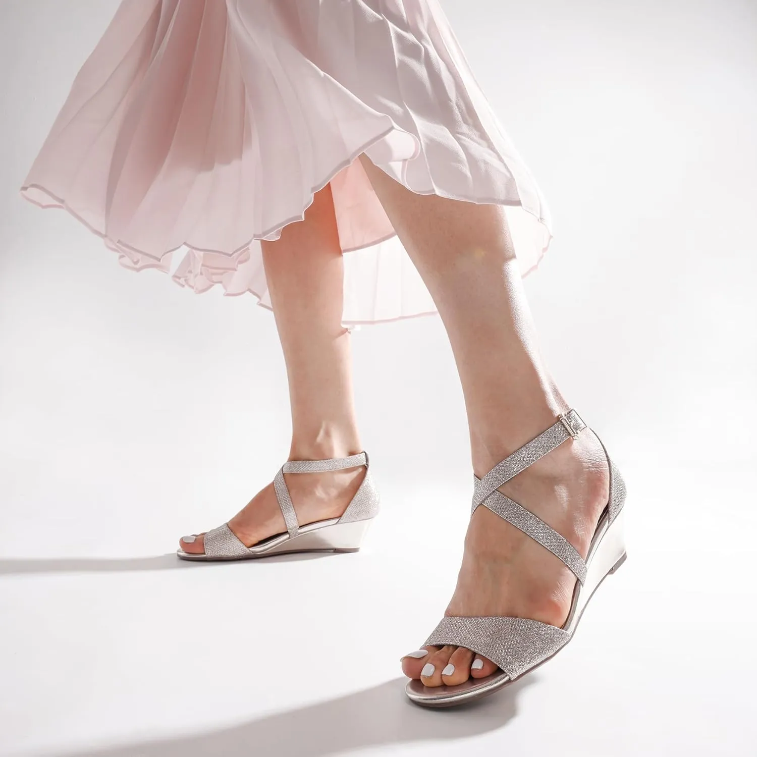 Summer Shoes DREAM PAIRS Women's Low hurl swiftness proponent pliant doctor Wedge Sandals Ankle Strap Heel Sandal Open Toe Wide Dress 