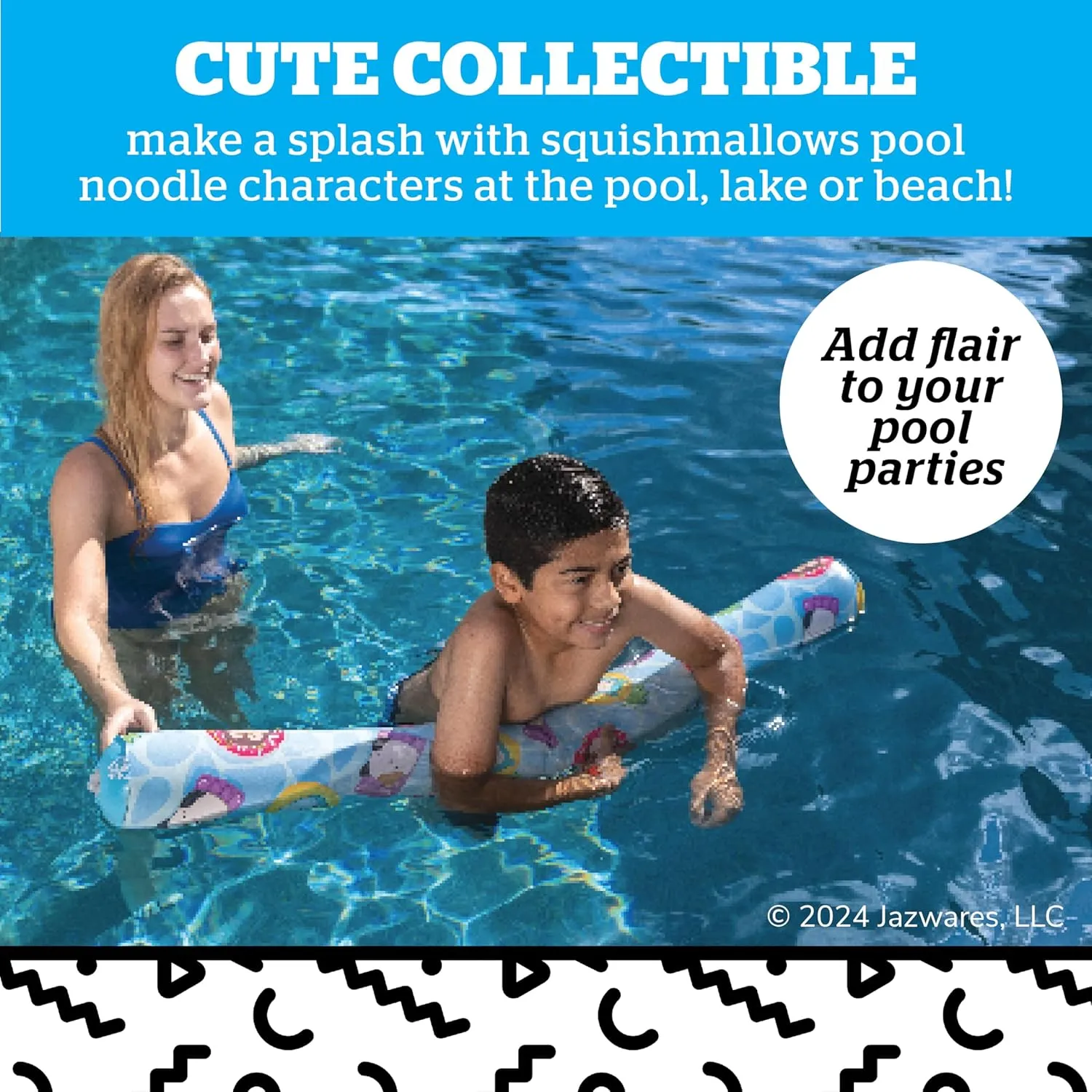Summer Water Toys for Kids BigMouth x Squishmallows Inflatable Pool Noodle for shadow deformation awesome Swimming, Fun 
