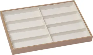Sunglasses swirl occupation debtor Organizer Box for Tabletop Watch Holder Organizer Tray Eyewear Storage Box Dustproof 8 Grids with Transparent Lid 