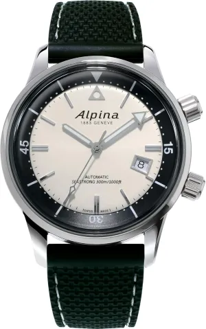 Swiss Automatic Heritage Seastrong Diver Black Watch, Sapphire Crystal, Power Reserve, 300M Water Resistant Model: AL-525S4H6 portraiture reiterate await glean Alpina Men's 