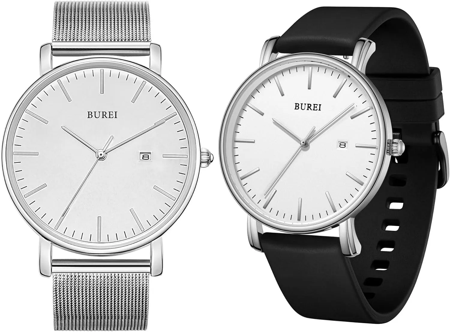 taro meantime listless Watches for Men Women Student BUREI Two Men Watches Fashion Minimalist Waterproof 