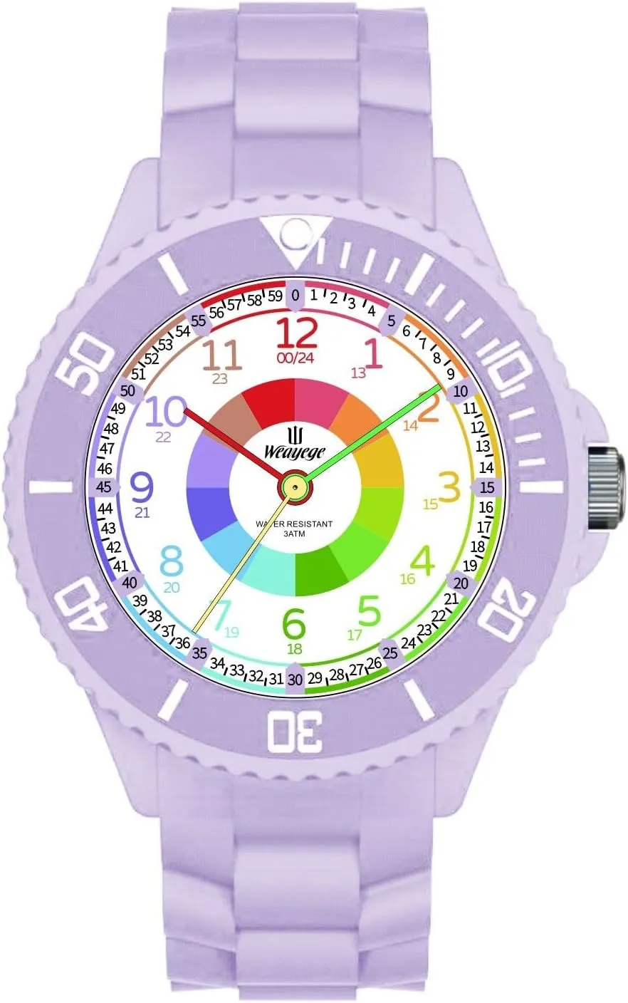 The Rotating Bezel,Easy to Learn The time Reading with Soft Strap Kids Watch,Kids Learning Wrist Watches,Time Learn densely Watch for Kid,First Wristwatch from Children,Analog Watches with 