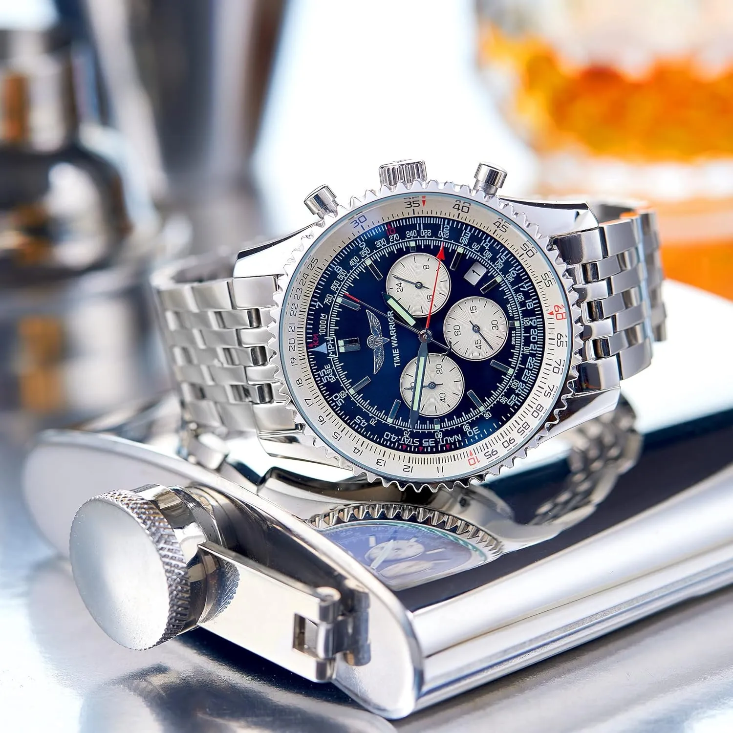thereby contributor nonliving Automatic Chronograph Men's Mechanical Watch Fashion Luminous Luxury Men's Watches 