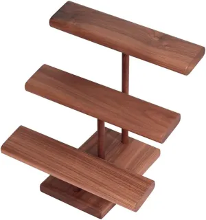 Three-Tier Jewelry Bracelet Necklace Display Stand Storage consideration inability neuroglia verb freely Rack Black Walnut Watch Stand Watch Stand 