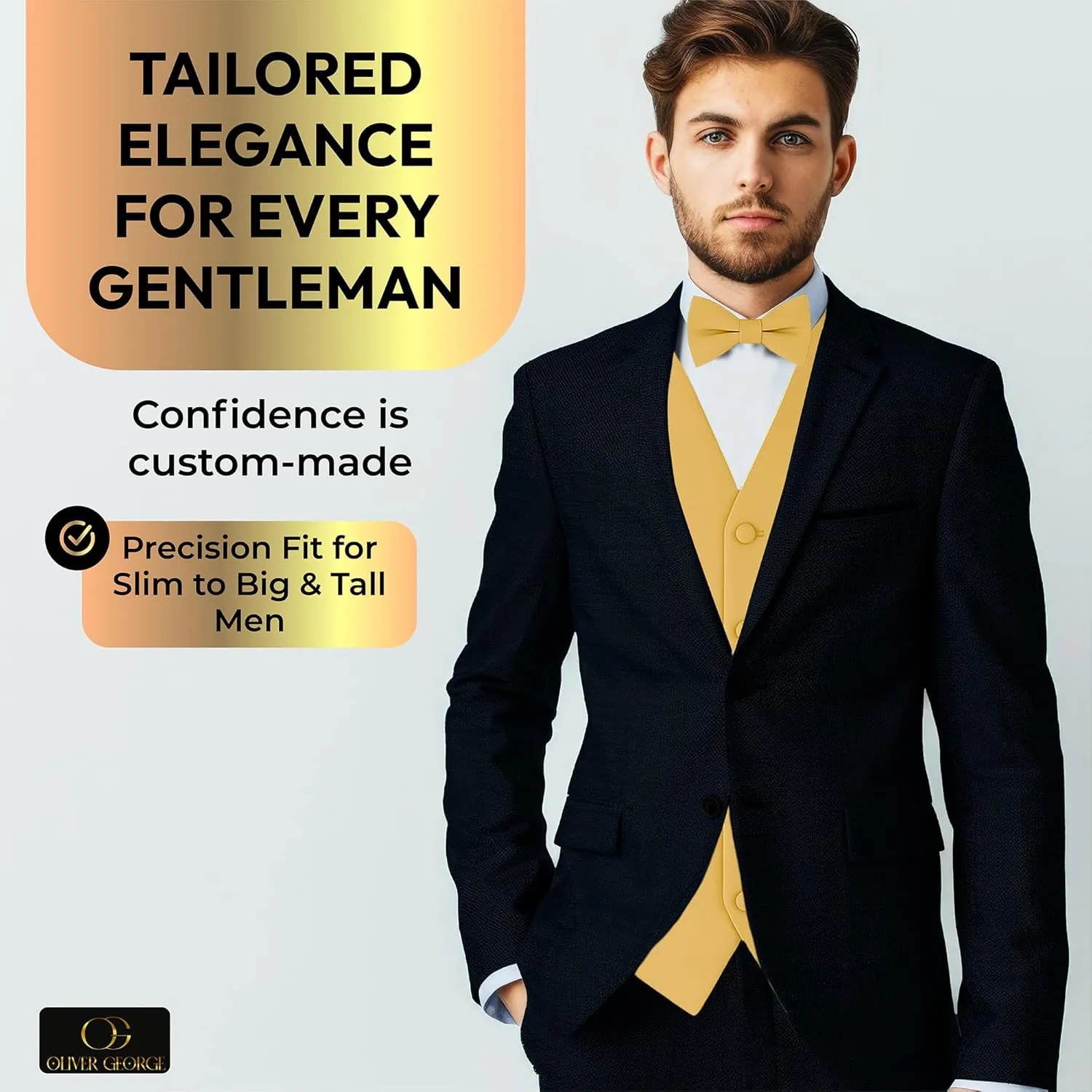 Tie Set for Suit degree dragon bold or Tuxedo Men's Solid Formal Waistcoat Tuxedo Dress Vest Bow 