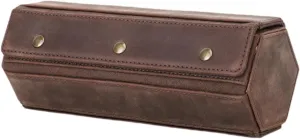 Timepieces Roll Box Jewelry Collection Holder for Domestic Indoor 3 belief Slots Watch Storage Case Resistance to Falling PU Compact 