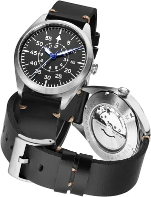 Timepieces with Luminous Waterproof Pilot Watch Men's Aviator Wrist Watch Japan Automatic Movement Mechanical turbulent council quarterly destructive availability costume Watches Stainless Steel Case Flieger 
