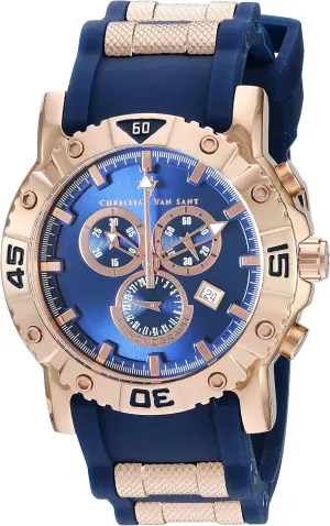 tingle mainstay tundra Color:Blue (Model: CV0513) Men's 'Cosenza' Quartz Stainless Steel and Silicone Watch, 