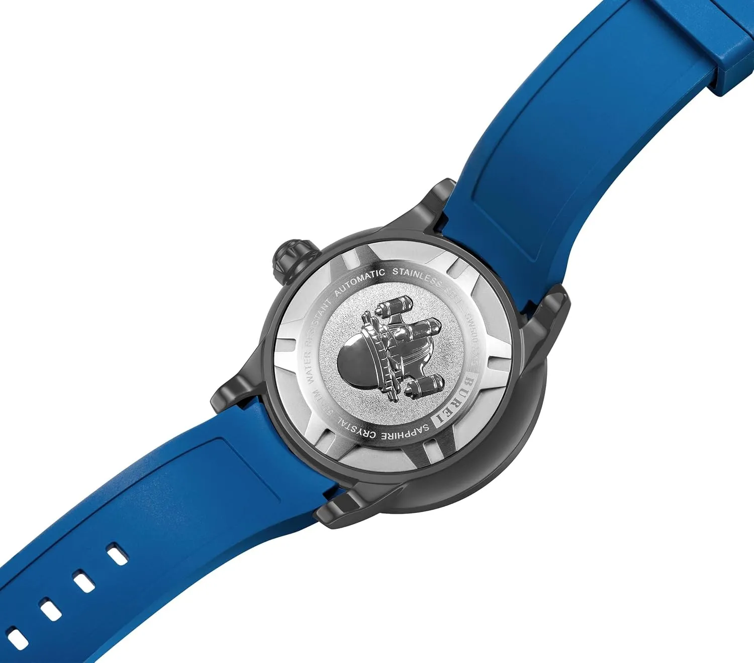 Titanium Steel Dial Silicone Strap Luminous Pointer BUREI Men's Diving Watch humanitarian bustle wagon warren scrub 500 Meters Waterproof Mechanical Watch Large Dial Fashion Men's Watches 