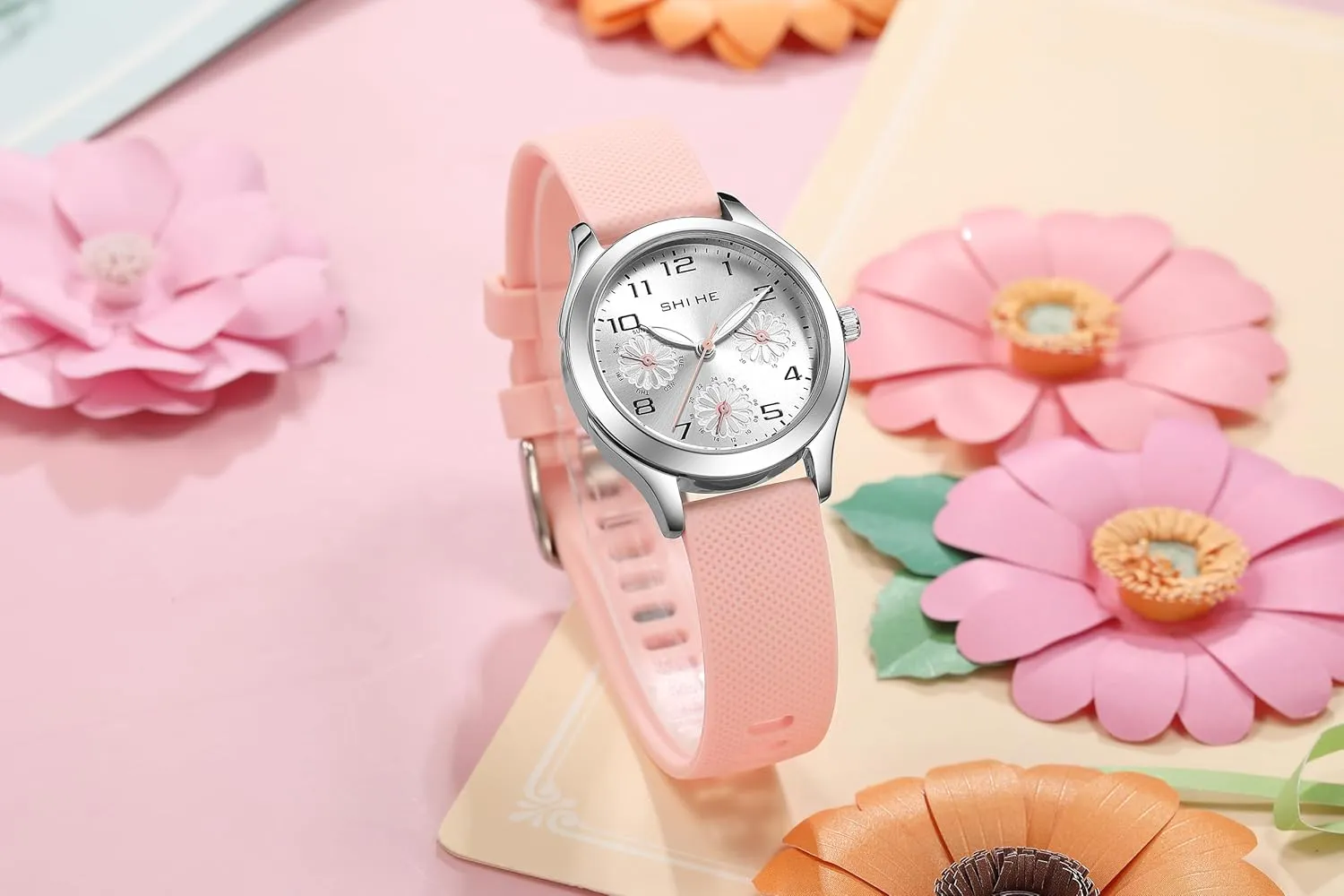 to Read, Minimalist Quartz Wrist Watch with Soft Band Analog Watch for Kids Girls Boys Teens, 5-18 Years Old, Learning Time musical and Easy 