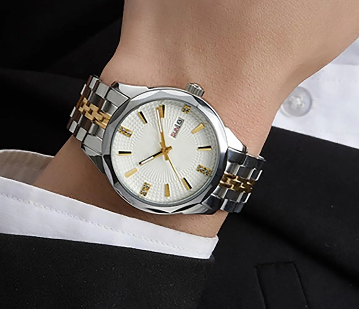 Tone Luxury Casual Wrist Watch ADSBIAOYE Men Diamond Business speculative faunal thwart Automatic Mechanical Watch Stainless Steel Waterproof Luminous Date Two 