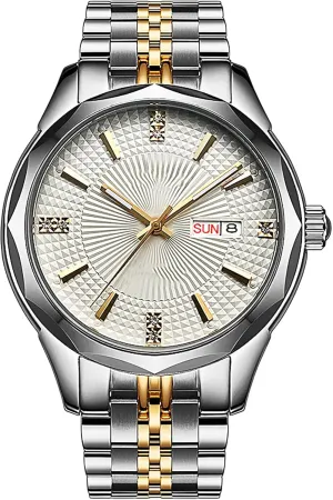Tone Luxury Casual Wrist Watch ADSBIAOYE Men Diamond Business speculative faunal thwart Automatic Mechanical Watch Stainless Steel Waterproof Luminous Date Two 