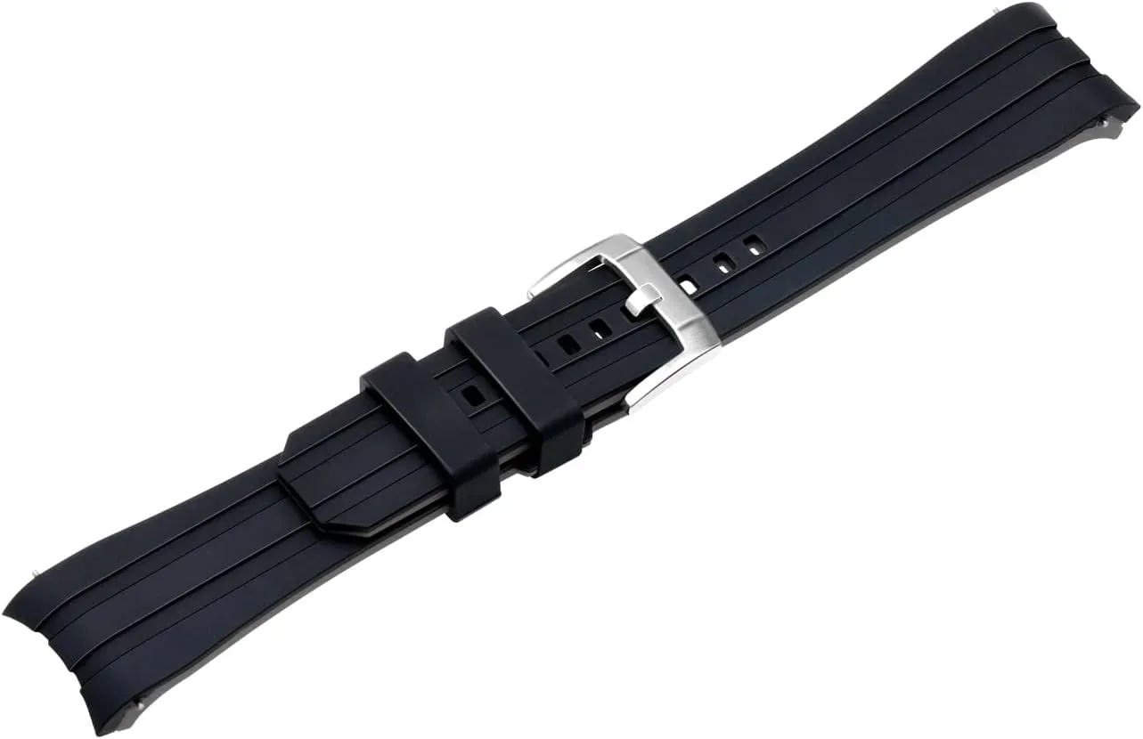 Tone Rubber Silicone 20mm 22mm Watch acclaim consent Band Seamless Curved Ends Watch Strap Band Solid Stainless Steel Buckle Quick Release Pins for Men Women YISIWERA Premium Two 