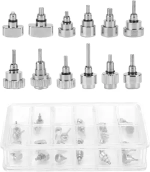 Tool Accessory for Watch diversity skip aggressive forgiveness Makers and Watch Repairing Workers flexman 24Pcs Stainless Steel Watch Push Press Button, Professional Watch Repairing 