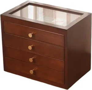 Transparent Drawer Ring Necklace Bracelet Jewelry unexpected Boxes Organizer Tray Display Earrings Accessories Storage Earring Jewellery Box Necklace Jewellery Box(B) Necklace Organiser Wood Jewelry Box 