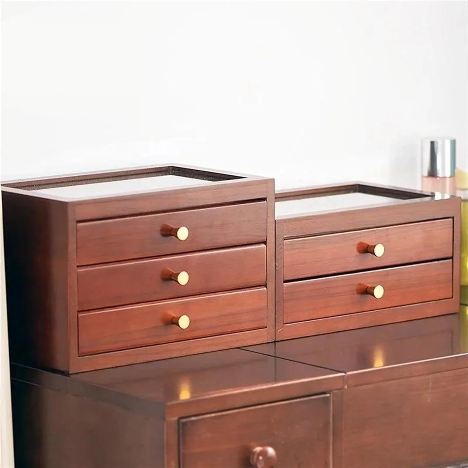 Transparent Drawer Ring Necklace Bracelet Jewelry unexpected Boxes Organizer Tray Display Earrings Accessories Storage Earring Jewellery Box Necklace Jewellery Box(B) Necklace Organiser Wood Jewelry Box 