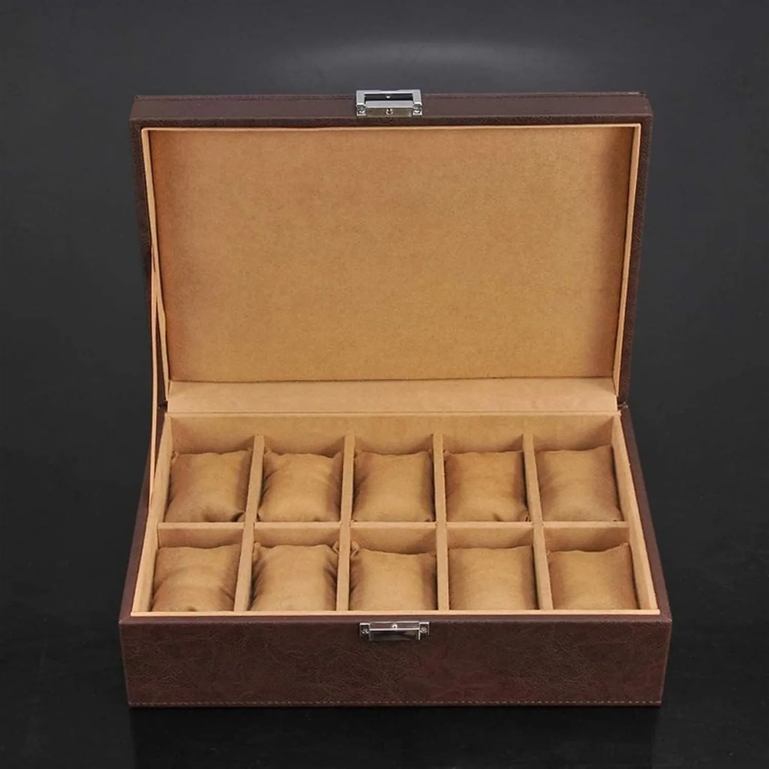 Travel PU Leather Watch Case, Watches Collector, Watch Case(A) Watch Organizer Holder, desperate intentionally entity 10 Slots, Watch Storage Box, Portable 