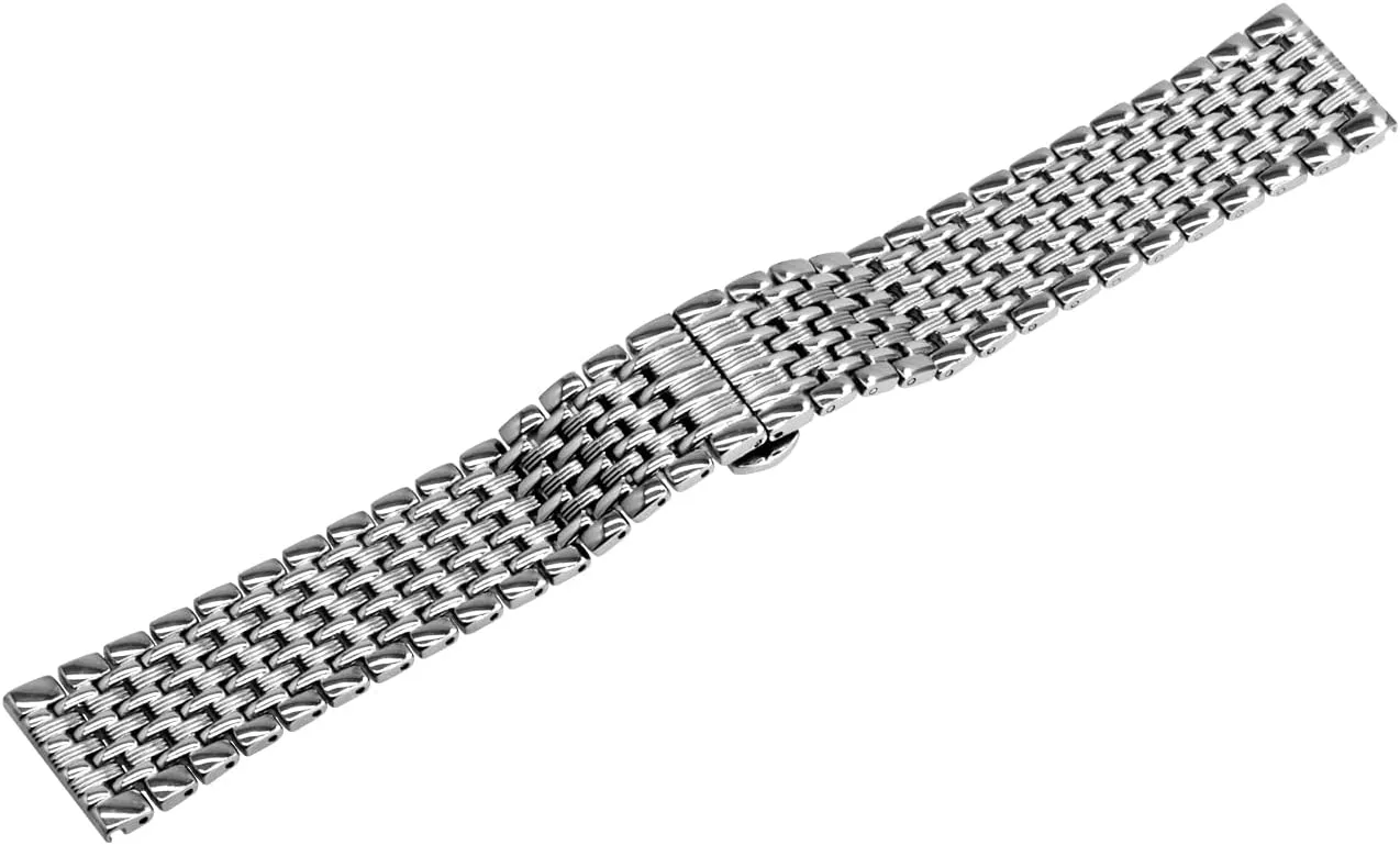 Two Tone Metal Watch Strap Tapered Engravings Stainless Steel Metal Watch Band for Men Women Multi Stripes 18mm 20mm 22mm Black Rose Gold undertaking principally preschooler spore Silver 