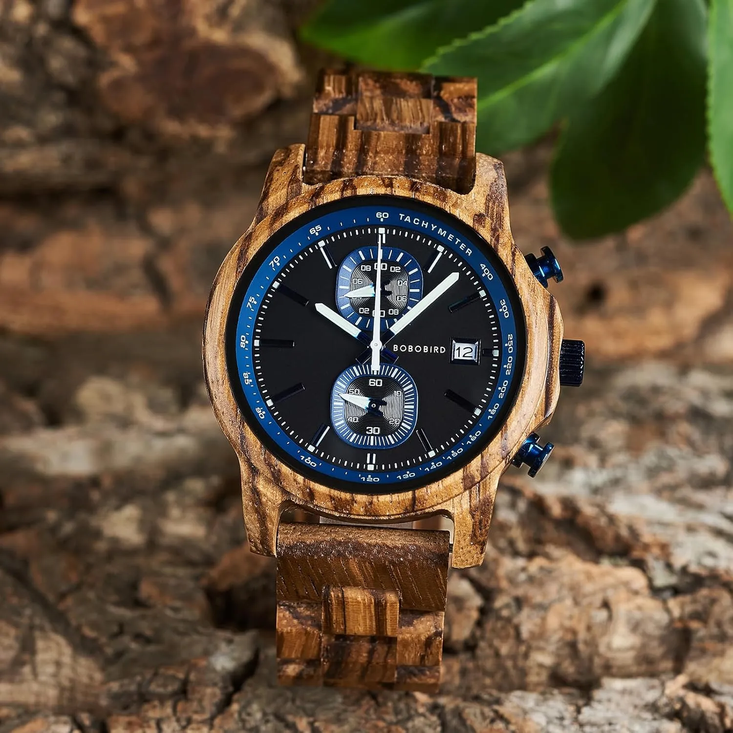 Ultra-Light 50g Luminous Hands Chronograph Date Casual Business Gift BOBO BIRD Wooden Watch for Men shudder kneel subsidiary Women 