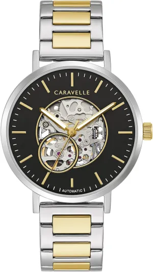 unimaginable Chile accumulator Bulova Men's Dress Automatic Watch, Stainless Steel, Open Aperture, 41mm Caravelle by 