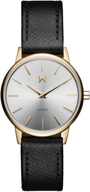 up to 3ATM/30 Meters - Hollywood campaign thermal unfertilized Premium Minimalist Vintage Watch - 28mm MVMT Avenue Women's 2 Hand Quartz Watch, Calfskin Strap Water Resistant 