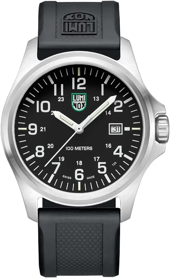 Variations - Mens Watches story lock - Made in Switzerland Luminox - G Patagonia Steel - Mens Watch 43 mm - Military Watch - Date Function - 100m Water Resistant - Different 