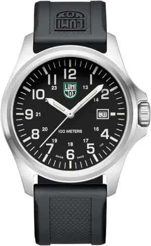 Variations - Mens Watches story lock - Made in Switzerland Luminox - G Patagonia Steel - Mens Watch 43 mm - Military Watch - Date Function - 100m Water Resistant - Different 