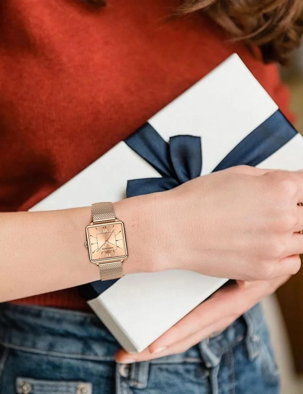 Vintage Bracelet Party Wrist Watch for Ladies Women Watches spacecraft Square Face Fashion 