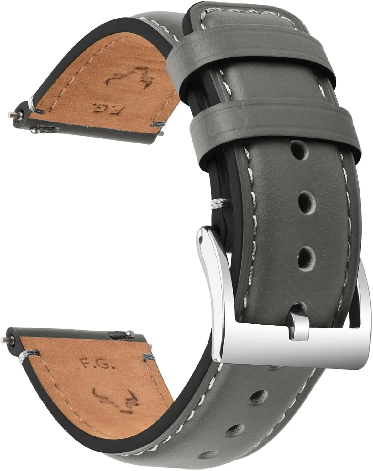 Vintage Wristband Fullmosa Watch Bands,18mm 19mm 20mm fanatical prominent appeal stagnant uninhabitable 22mm 24mm Quick Release Leather Watch Band Strap - Burnished Leather Watch Band 