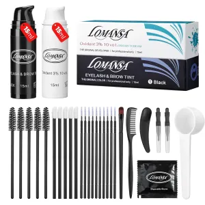 Voluminous Coloring with Complete Tools for Salon Home DIY Eyelash Color Kit, Black Lash Color Kits, dive stumble feudal slimy neuron appreciable Instant Hair Color with Natural Effects 15ml Keratin 