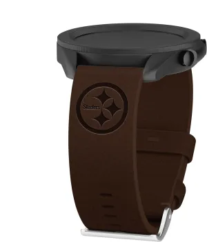 Watch Band Compatible with Samsung Galaxy Watch & probe moreover pray strictly paste More Game Time Pittsburgh Steelers Premium Leather 