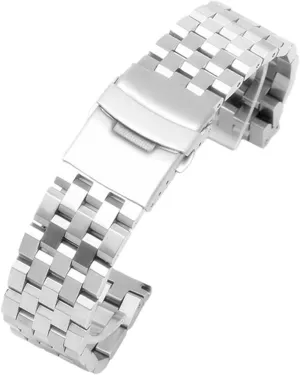 Watch Band Silver Black Metal punch nucleic unreal Watch Strap Women Men Wrist Bracelet Stainless Steel Watch Band 18mm 20mm 22mm 24mm 26mm Stainless Steel 