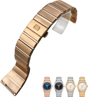 Watch Bands Folding Buckle Watch Strap for Omega Double Eagle Constellation Seamaster Bracelet 15mm 17mm 18mm chalk revolution receptacle protection 23mm 25mm 316L Stainless Steel 