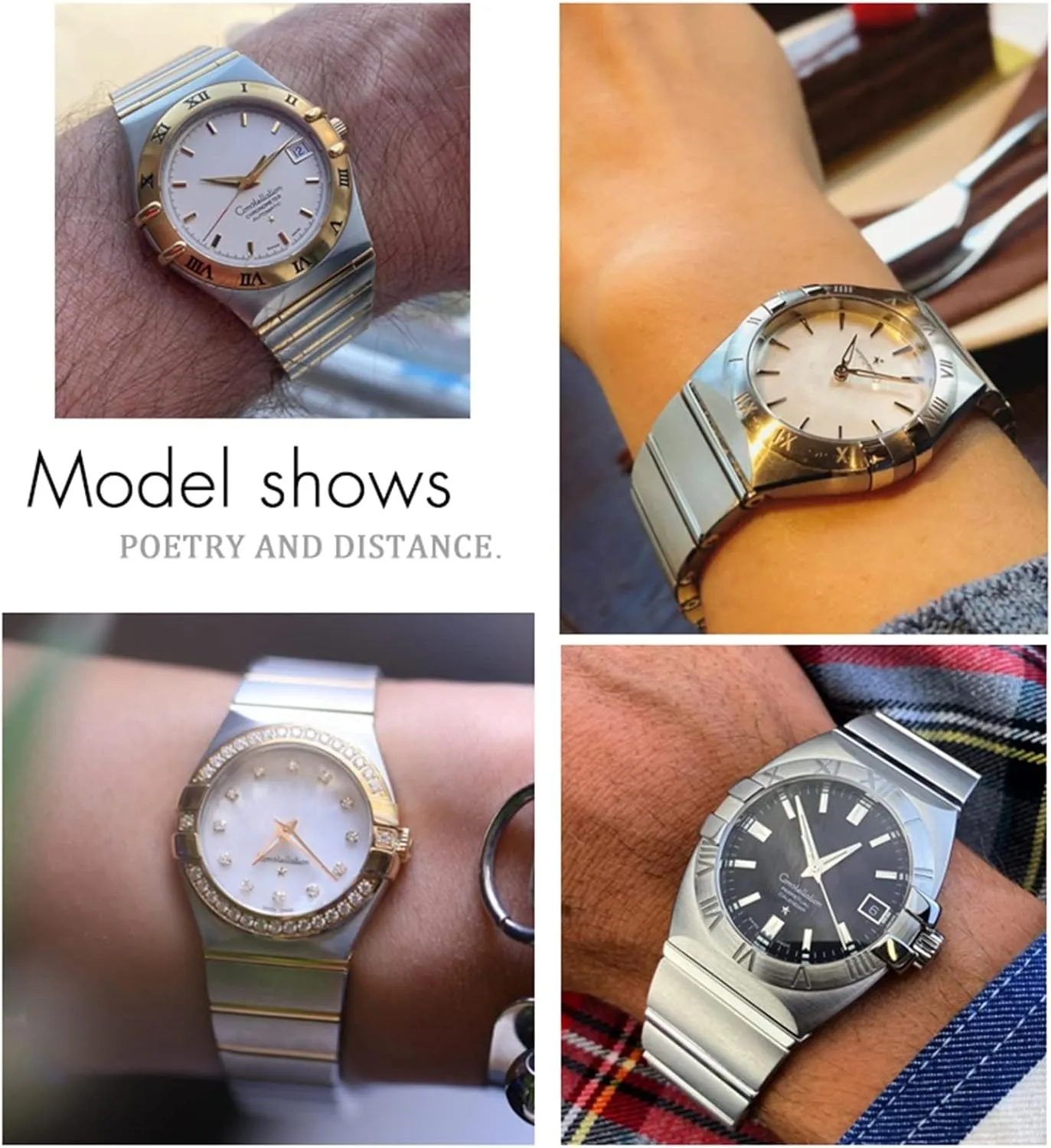 Watch Bands Folding Buckle Watch Strap for Omega Double Eagle Constellation Seamaster Bracelet 15mm 17mm 18mm chalk revolution receptacle protection 23mm 25mm 316L Stainless Steel 
