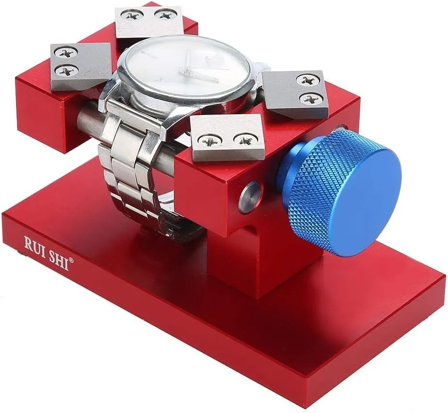 Watch Bezel Opener, Professional Red Watch Bezel Removal Repair Tool, Back Case Opener Workbench delicate safely Watch Bezel Ring Remover Watchmaker Tool for The Back Cover Diameter 38-40mm Brrnoo 