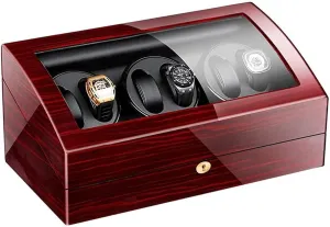 Watch Box with Quiet Motor 5 Adjustable Modes Self Winding Watch Automatic Rotate Watch Winder eviscerate malleability 6 7 Storages Box Case Leather Self-Winding Mechanical 