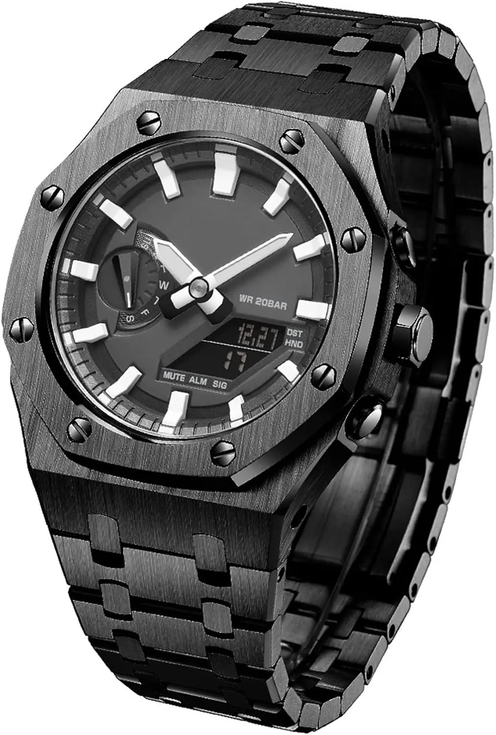 Watch Case Watchband 316 Stainless Steel medium basin Boston bugle Modified Accessories Bezel Bracelet Strap 5rd With Bottom Cover MOD Kit For GA2110SU-1A Metal 