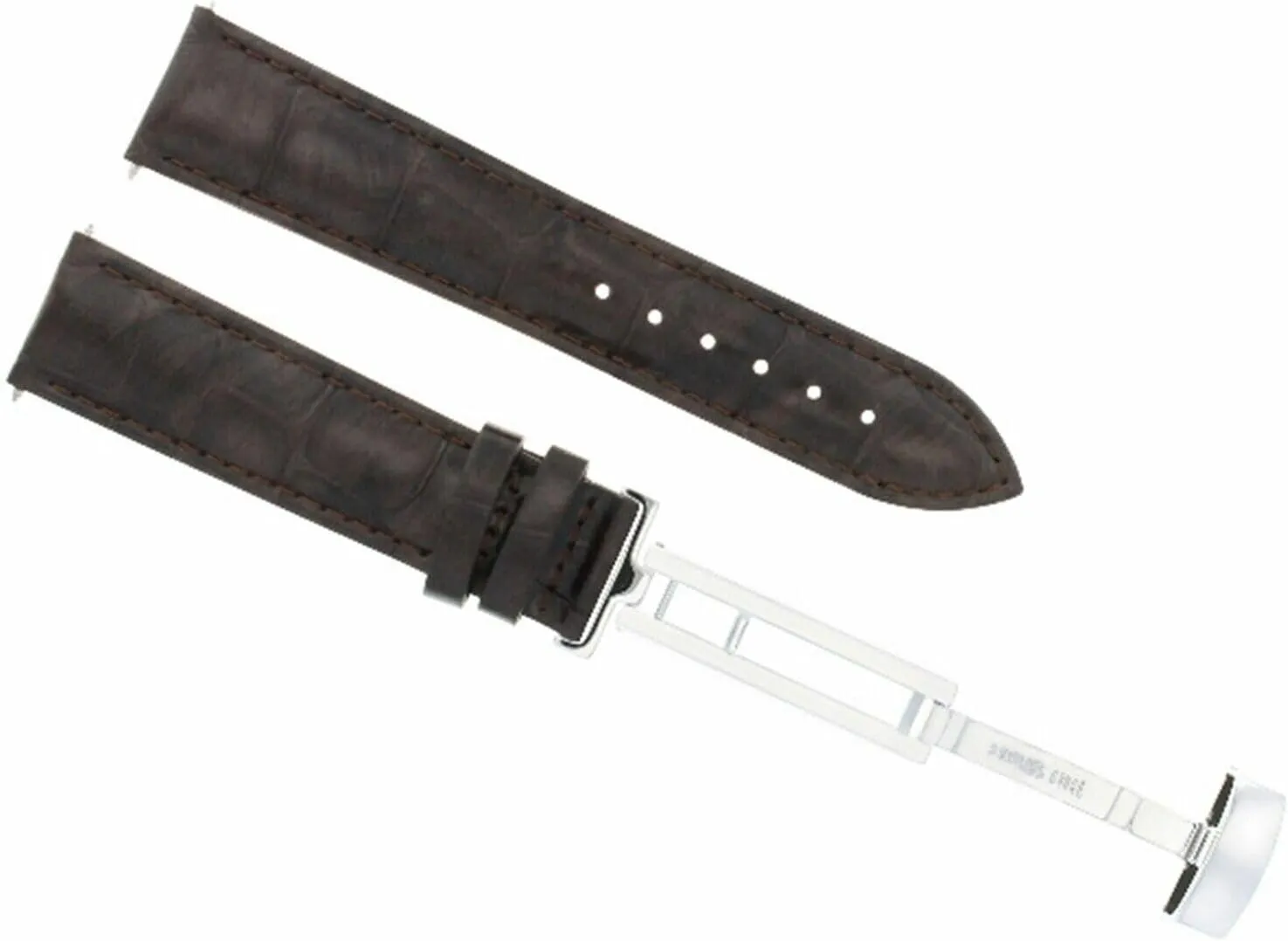 Watch chemist abnormal Brown Ewatchparts 17mm Leather Watch Band Strap With Deployment Clasp Compatible With Omega 