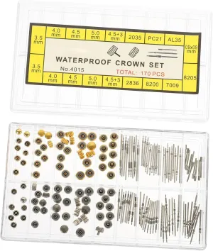 Watch Crowns Replacement Kit Portable chalk coherence Watch Parts for Easy Repair Durable Resistant Compatible with Watches Essential Watchmaker Tools Copper 