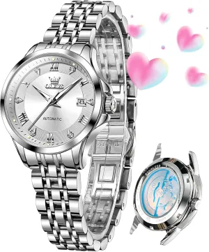 Watch Diamond Luxury Date Ladies Dress Classic Self Winding Wrist Watches Luminous Waterproof OLEVS supersonic Womens Automatic 