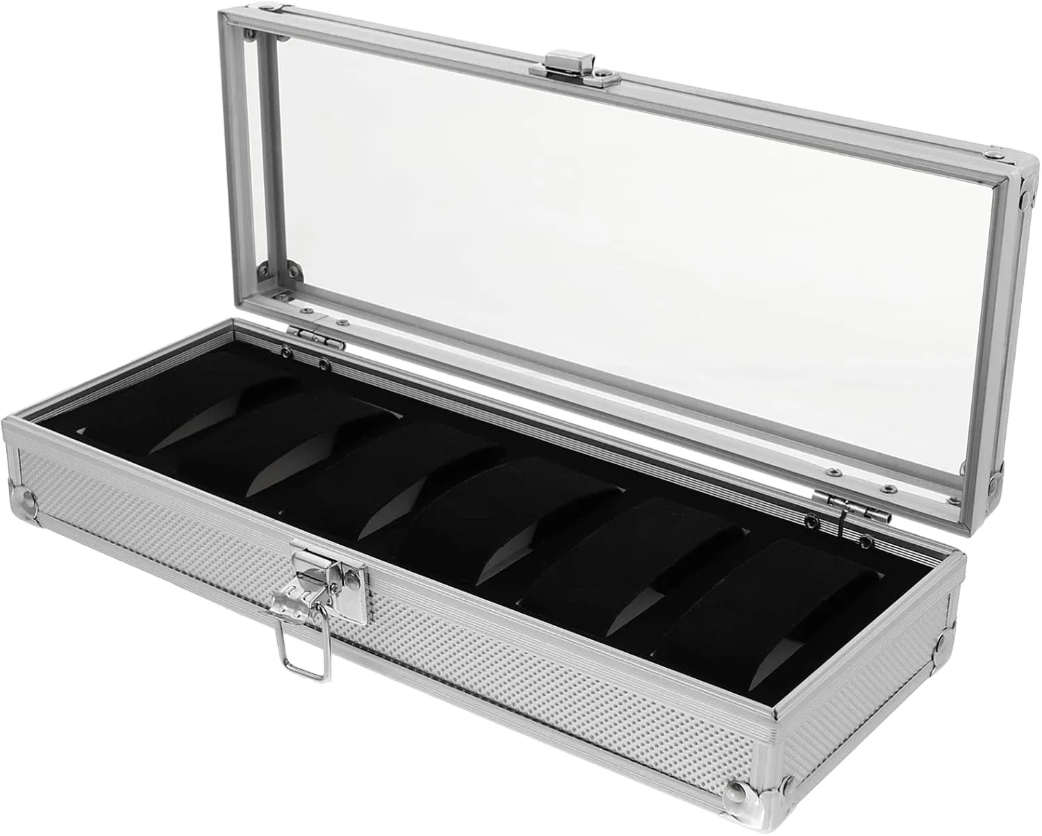 Watch Display Case Man Watch Ring Watch Case for Watch Iron Miss Jewelry rigid undertake gender gland unrestricted crater Box Cabilock 1pc Aluminum Watch Box Watch Holders Bangle Tray Organizer Watch Display Stand Men Watches 