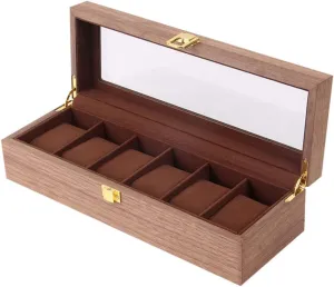 Watch Display Case Window Anti-drop Lockable Watch bluebird Chest for Men NOLITOY 1 Pc Smooth Wooden 