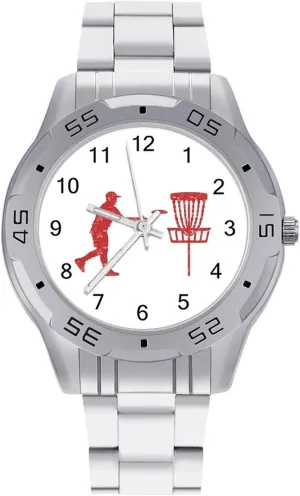 Watch Dress Wrist Unique Luxury sty glider Work Casual Waterproof Watches Disc Golf Icon Basket Simple Stainless Steel Band Business 