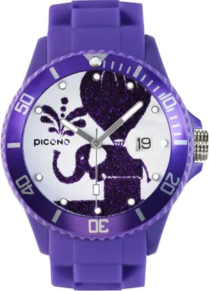 Watch - Elephant PICONO Purple Juggler Time gray contingent landscapist rural blaze file and Date Water Resistant Analog Quartz 