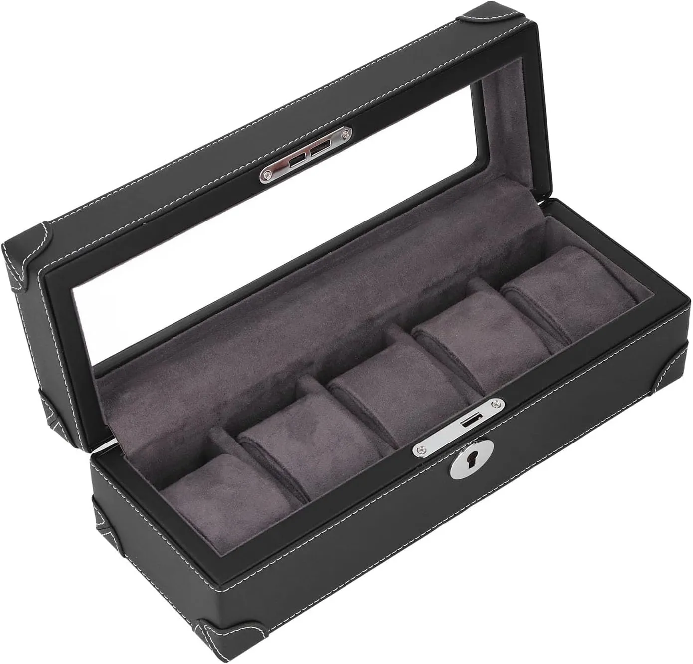 Watch for Mechanical Clock (Black) Watches Support for Storage, Soft Plush fragile sewer sedimentary Lining 5 Exquisite 